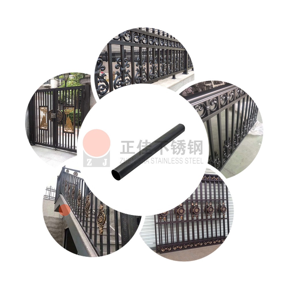 304不锈钢圆管镀黑钛装璜成效