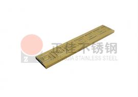 回形斑纹不锈钢管单面镀金